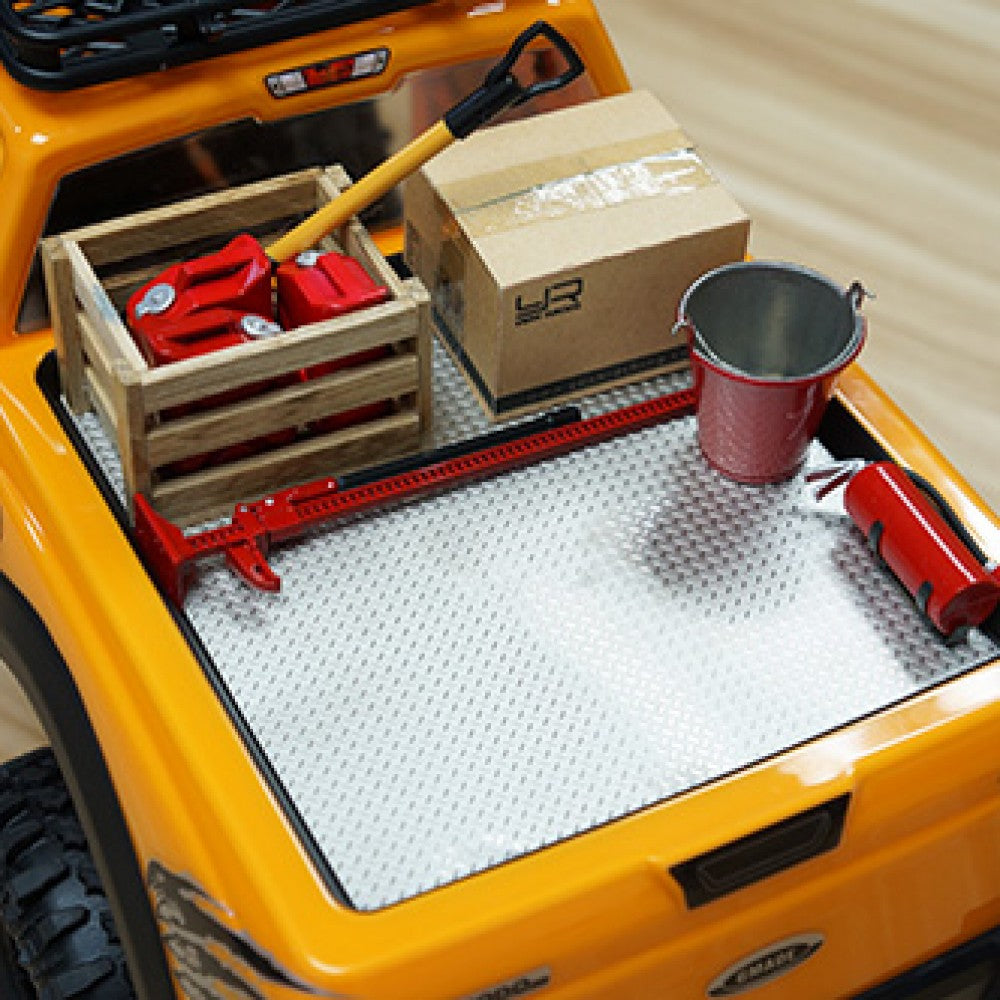 Yeah Racing クローラー用 スチールダイヤモンドプレートアクセサリー タイプA 14cm x 20cm YA-0458