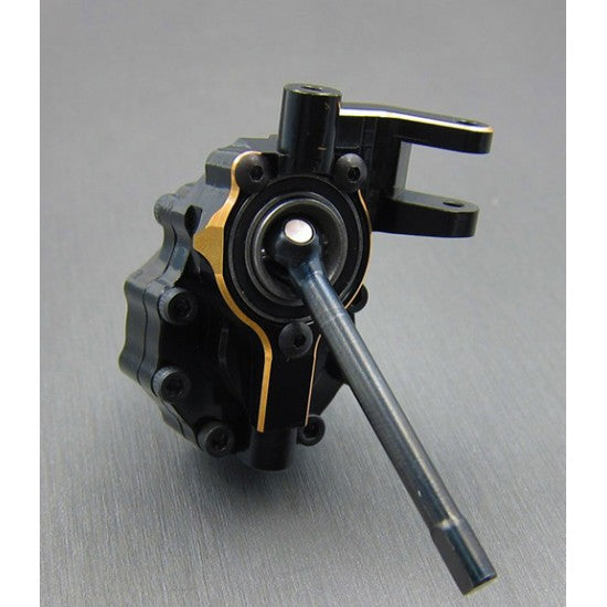 サミックス Traxxas TRX-4用 真鍮製ステアリングナックル(ブラック) (2個) (51g) TRX4-4412