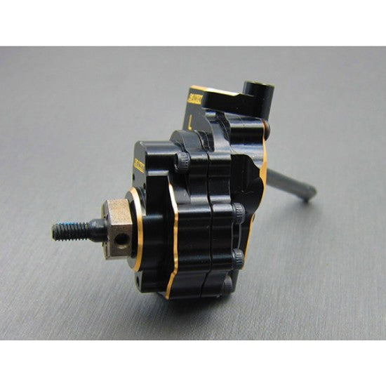 サミックス Traxxas TRX-4用 真鍮製ステアリングナックル(ブラック) (2個) (51g) TRX4-4412