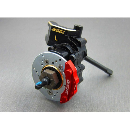 サミックス Traxxas TRX-4用 真鍮製ステアリングナックル(ブラック) (2個) (51g) TRX4-4412