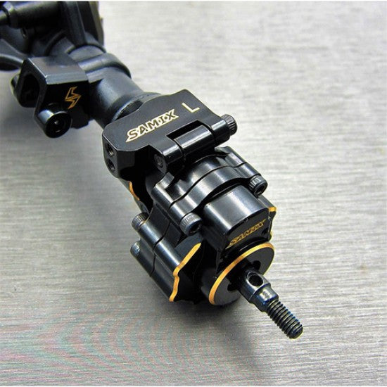 サミックス Traxxas TRX-4用 真鍮製リアハブキャリア 2個入り ブラック TRX4-4064