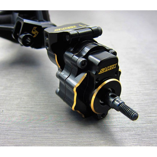 サミックス Traxxas TRX-4用 真鍮製リアハブキャリア 2個入り ブラック TRX4-4064