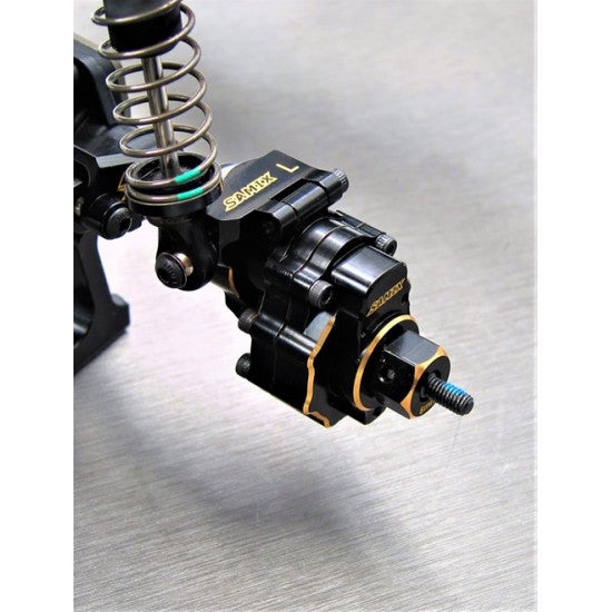 サミックス Traxxas TRX-4用 真鍮製リアハブキャリア 2個入り ブラック TRX4-4064