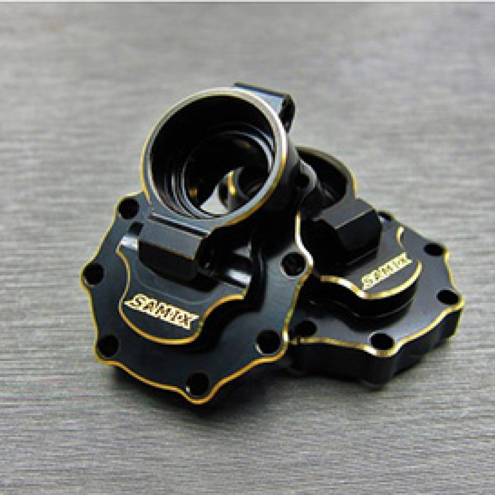 サミックス Traxxas TRX-4用 真鍮製リアインナーポータルカバー (ブラック) (2個) (65g) TRX4-4065