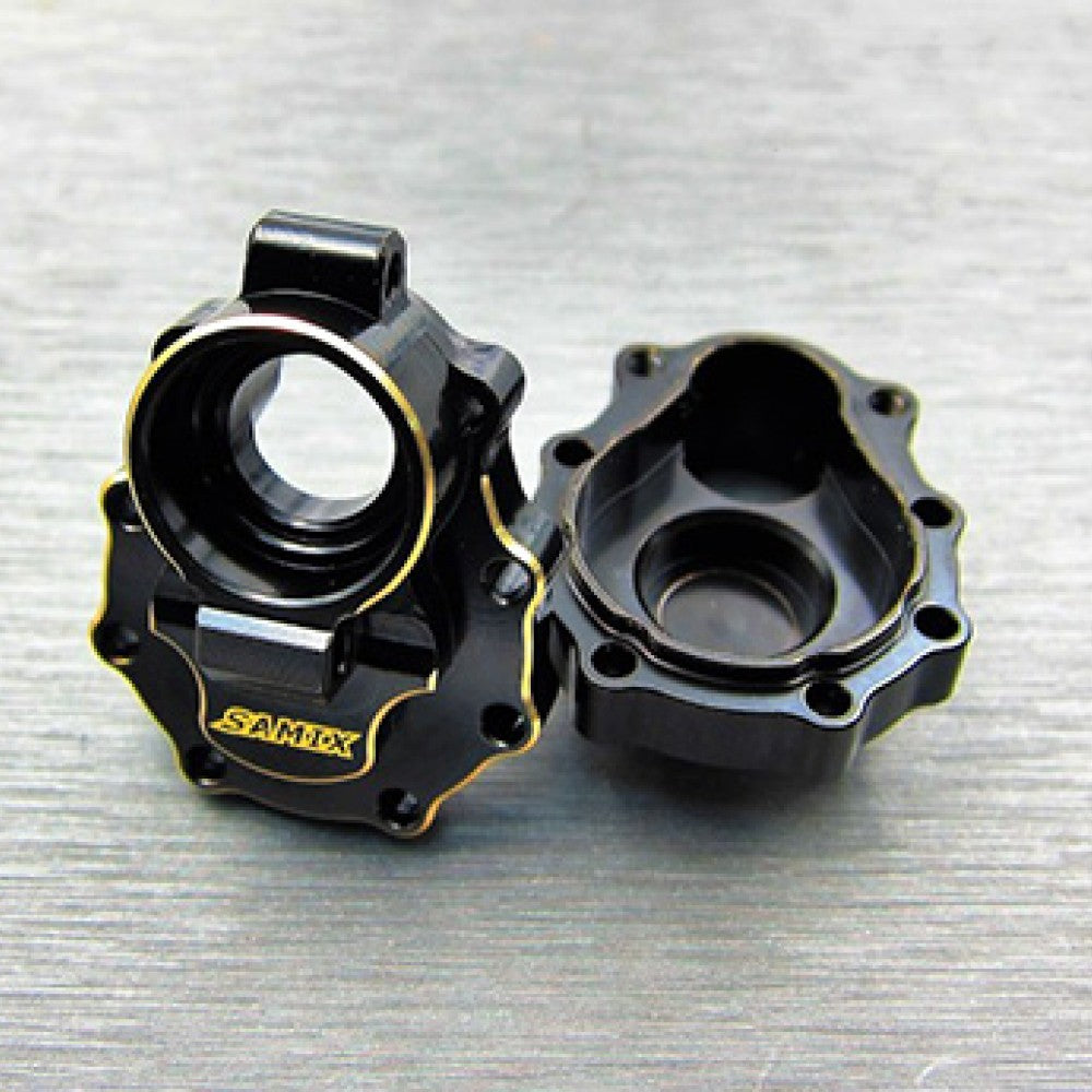 サミックス Traxxas TRX-4用 真鍮製リアインナーポータルカバー (ブラック) (2個) (65g) TRX4-4065