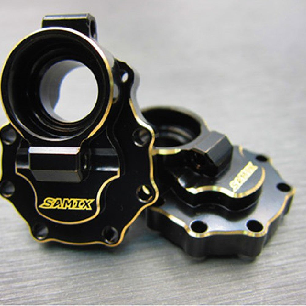 サミックス Traxxas TRX-4用 真鍮製リアインナーポータルカバー (ブラック) (2個) (65g) TRX4-4065