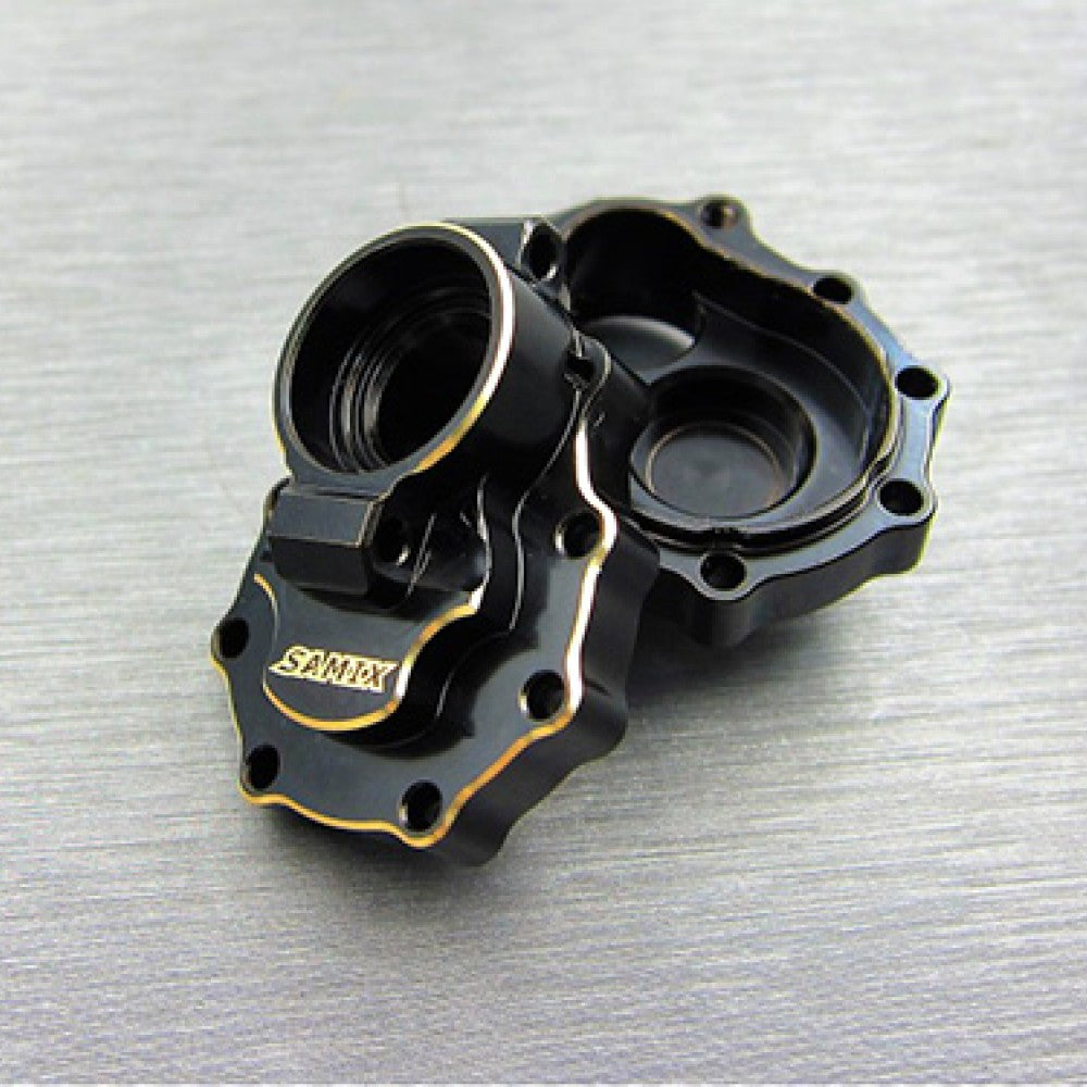 サミックス Traxxas TRX-4用 真鍮製リアインナーポータルカバー (ブラック) (2個) (65g) TRX4-4065