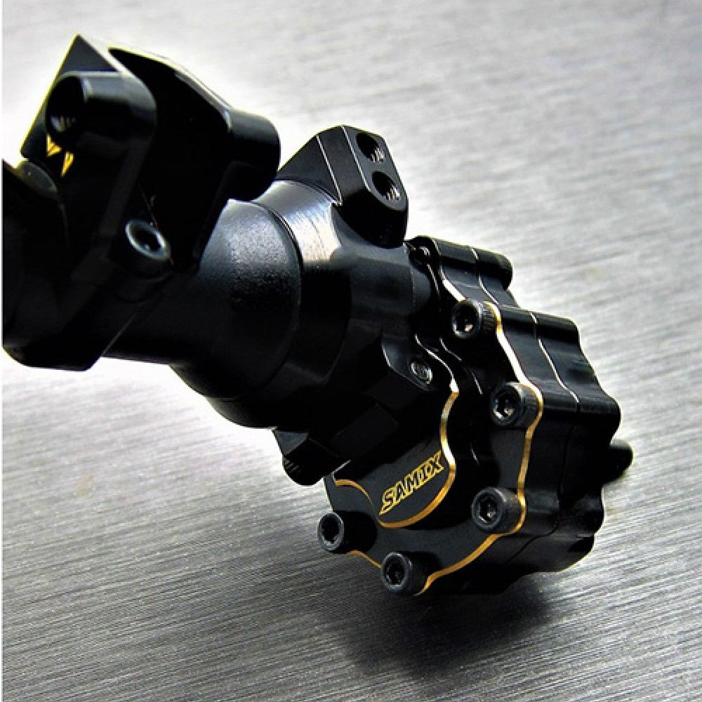 サミックス Traxxas TRX-4用 真鍮製リアインナーポータルカバー (ブラック) (2個) (65g) TRX4-4065