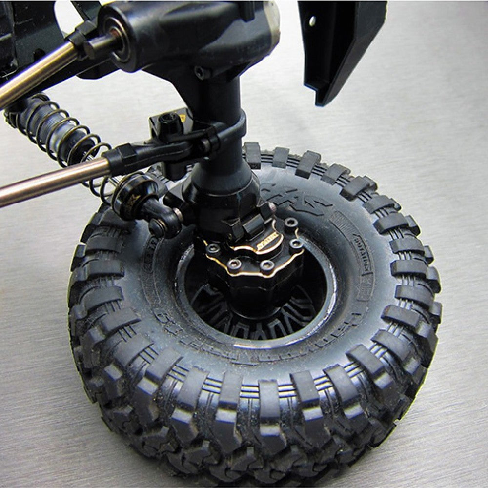 サミックス Traxxas TRX-4用 真鍮製リアインナーポータルカバー (ブラック) (2個) (65g) TRX4-4065