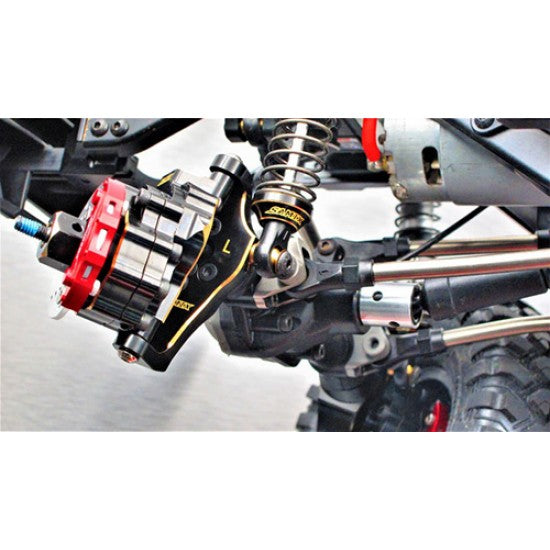 サミックス Traxxas TRX-4用 V2 真鍮Cハブキャリア(ブラック) (2個) (41g) TRX4-4014V2