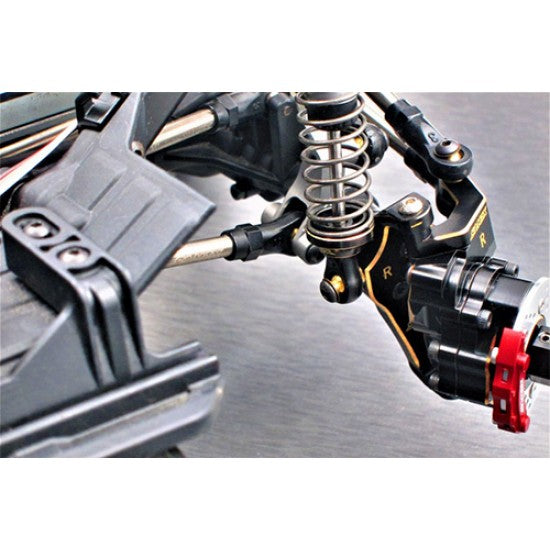 サミックス Traxxas TRX-4用 V2 真鍮Cハブキャリア(ブラック) (2個) (41g) TRX4-4014V2