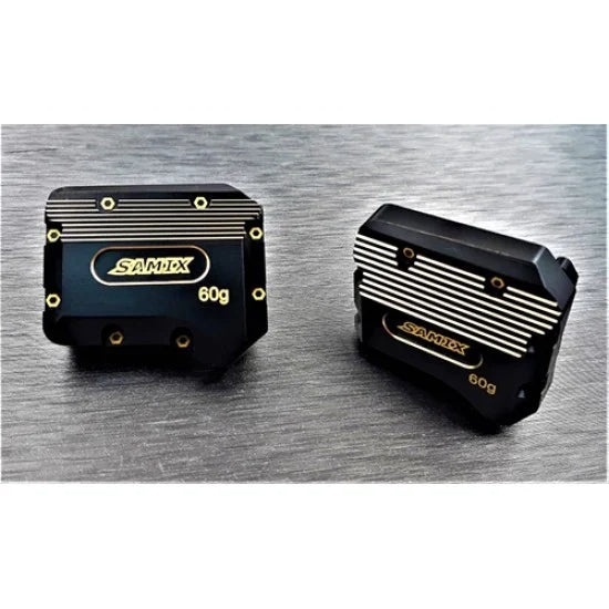 Samix TRX-4用 真鍮製デファレンシャルカバー ブラック Traxxas TRX4-4075