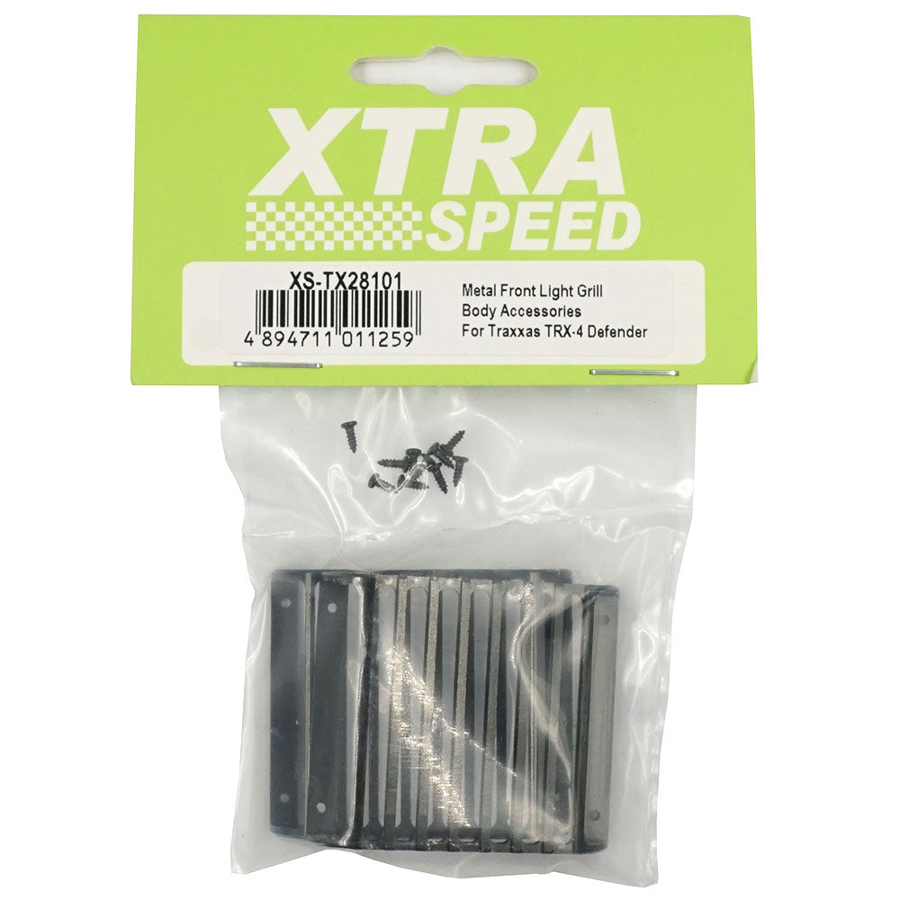 Xtra Speed Traxxas TRX-4 Defender RC4WD D110 D90用 メタルフロントライトグリルボディアクセサリー XS-TX28101