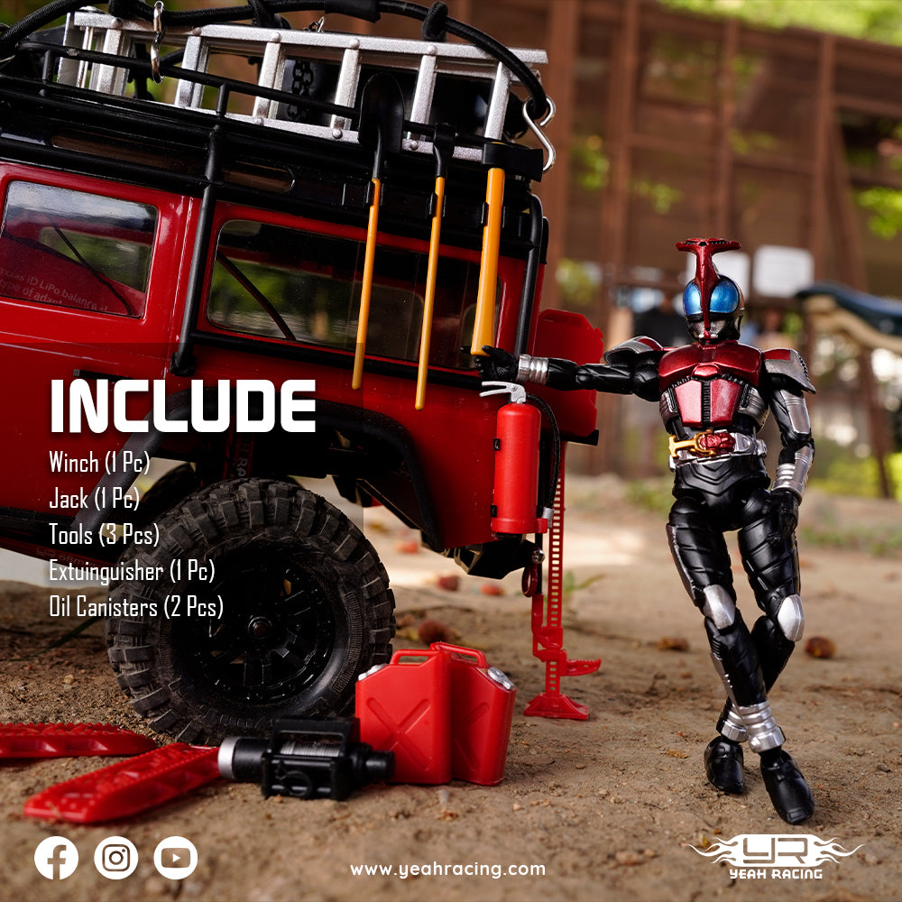 YEAH RACING 1/18 1/16 TRX-4M用 ロッククローラーアクセサリーコンボセット