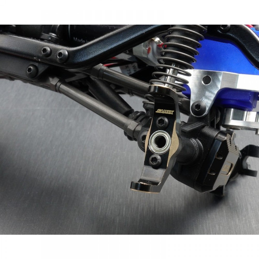 サミックス Traxxas TRX4M用 真鍮ハブキャリア 2個 ブラックゴールド TRX4M-4014