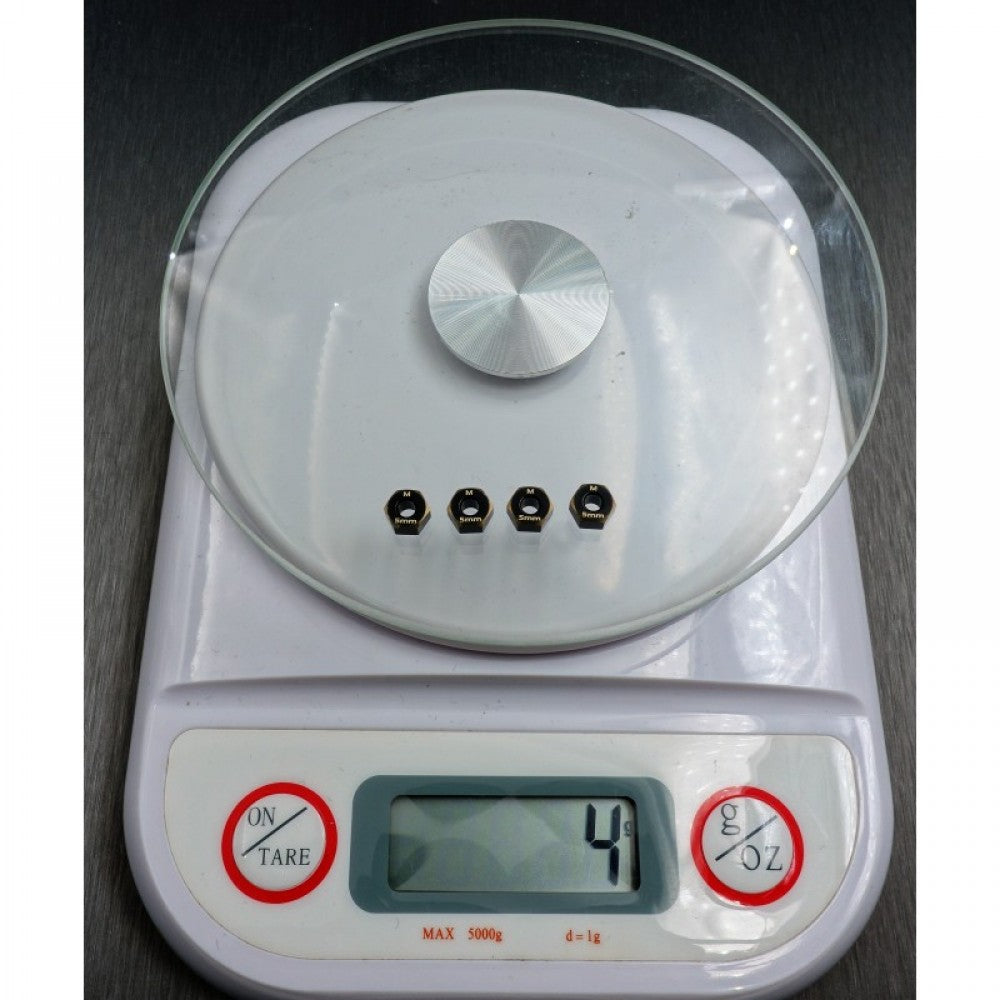 Samix Traxxas TRX-4M用 真鍮六角アダプター(5mm)(4個)(1g) TRX4M-4063-5