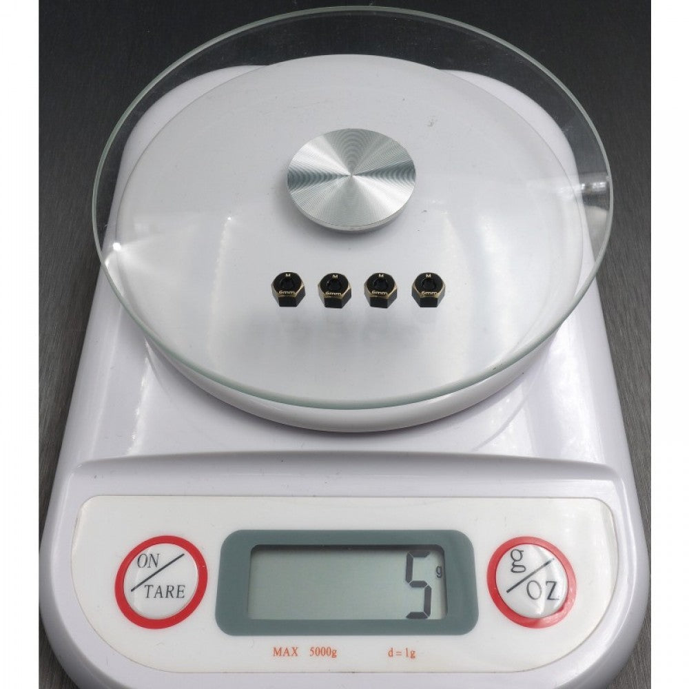 Samix Traxxas TRX-4M用 真鍮六角アダプター(6mm)(4個)(1.5g) TRX4M-4063-6