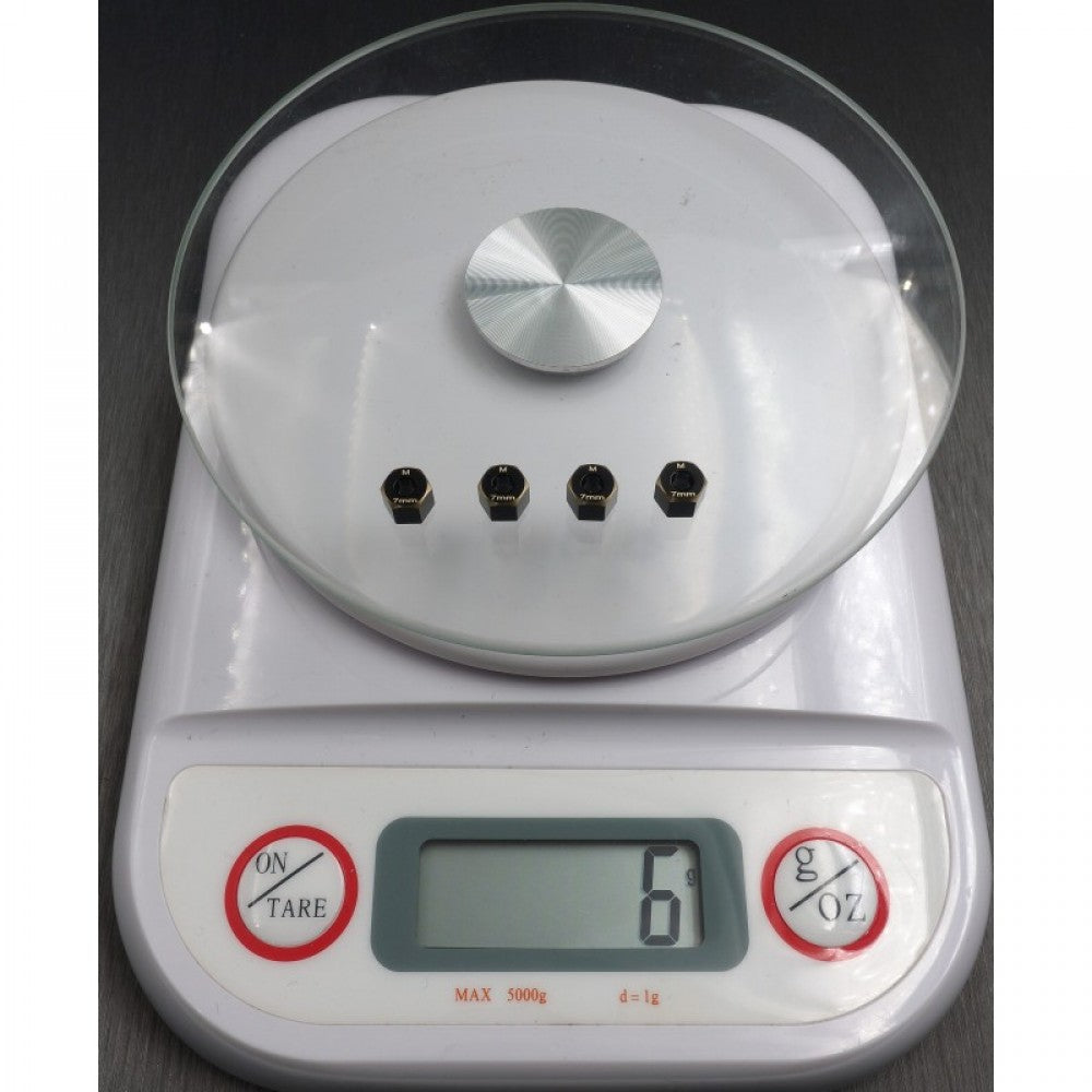 Samix Traxxas TRX-4M用 真鍮六角アダプター(7mm)(1.5g) TRX4M-4063-7