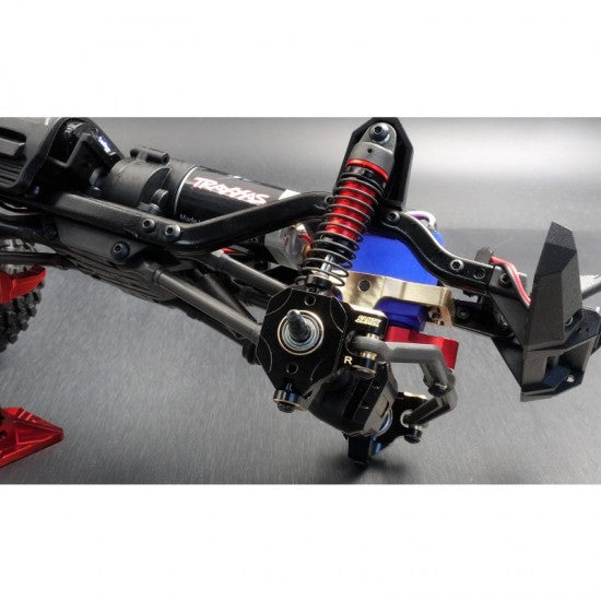 サミックス Traxxas TRX4M用 真鍮製フロントステアリングナックル 2個入り ブラック TRX4M-4412