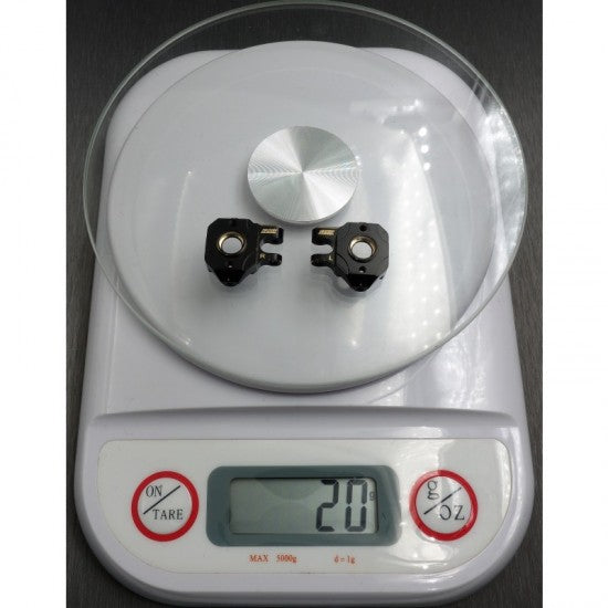 サミックス Traxxas TRX4M用 真鍮製フロントステアリングナックル 2個入り ブラック TRX4M-4412