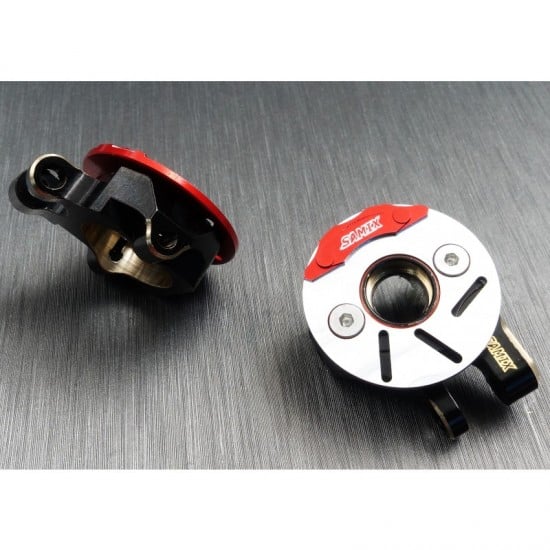 サミックス Traxxas TRX4M用 真鍮製フロントステアリングナックルセット(スケールブレーキローター&キャリパーセット付き)TRX4M-4412FS