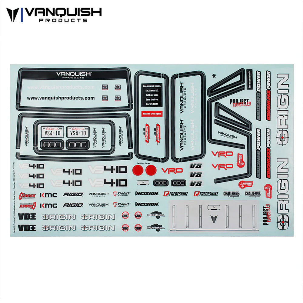 Vanquish オリジン クリアボディセット 1/10 RCクローラー用 VPS10116