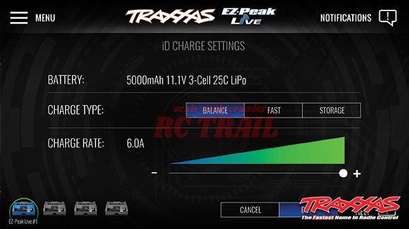 トラクサス EZ-Peak Live Multi-Chemistry バッテリー充電器 2本同時充電 / Auto iD(2S~4S / 26A / 200W)LIPO/NiMHバッテリー対応 #2973 - RCTRAIL