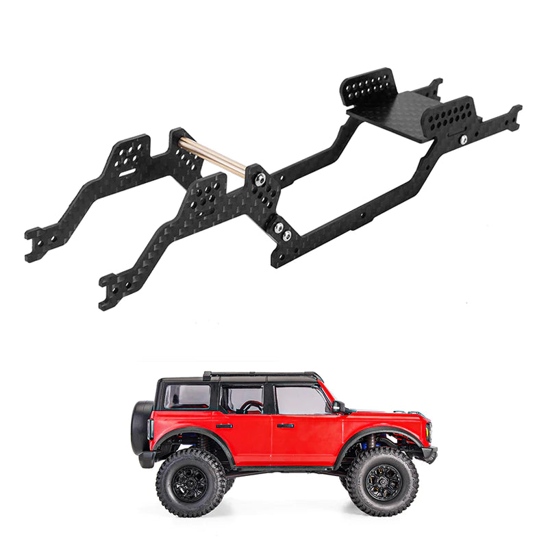 1/18 TRX4M ブロンコ用LCG カーボンファイバー シャーシ キット 5° アングル フレーム ガーダー