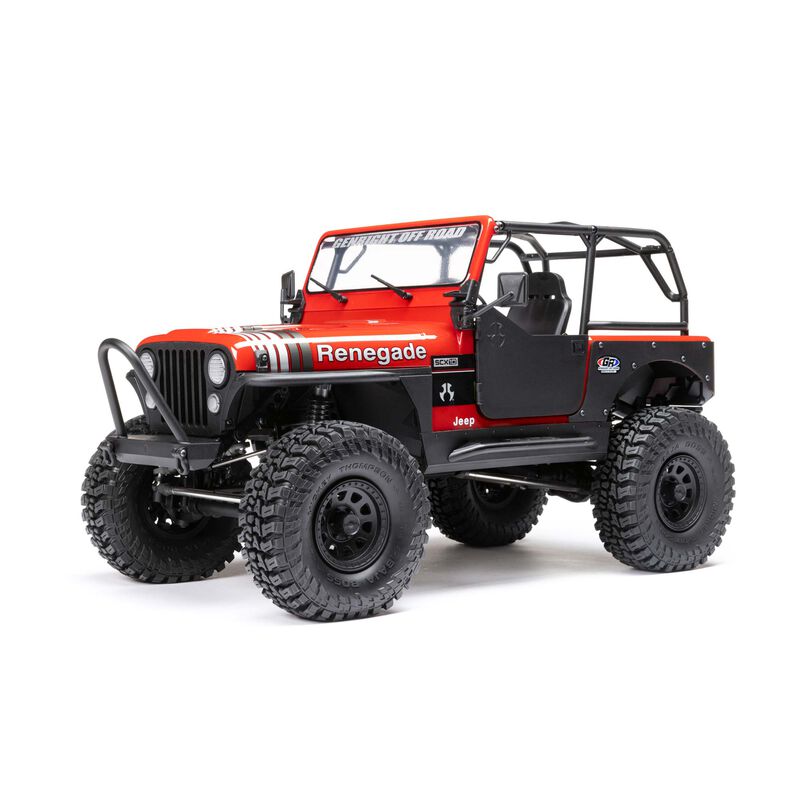 アキシャル1/10 SCX10 III ジープ CJ-7 4WD ブラシ付き RTR、レッド