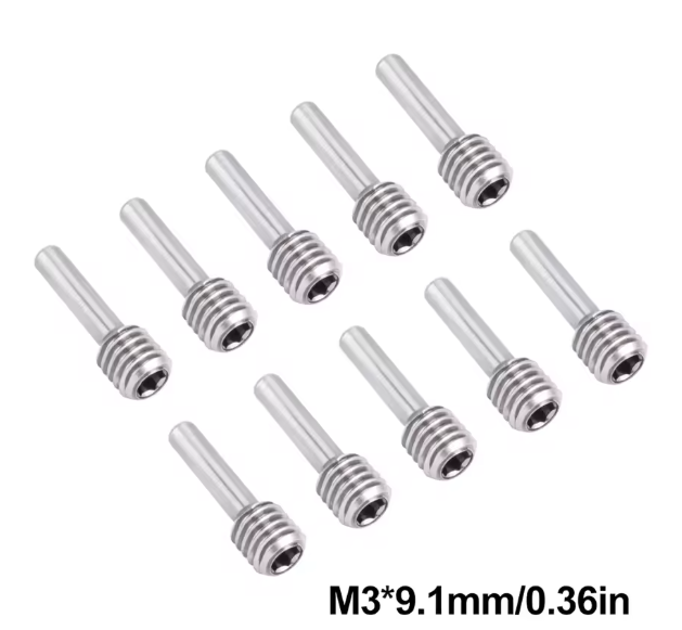 1/10 RC クローラー車軸 SCX10 モデル用 M3 M4 ステンレススチール ヘッドレス六角ドライブシャフト スクリューピン 10個入り