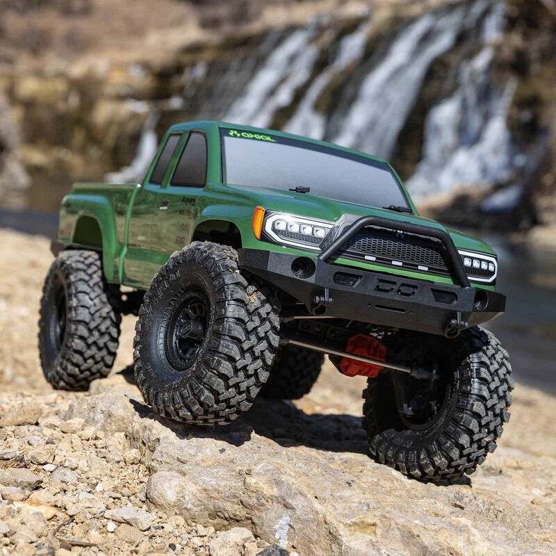 アキシャル1/10 SCX10 III ベースキャンプ 4X4 ロッククローラー ブラシモーター仕上げ RTR、グリーン