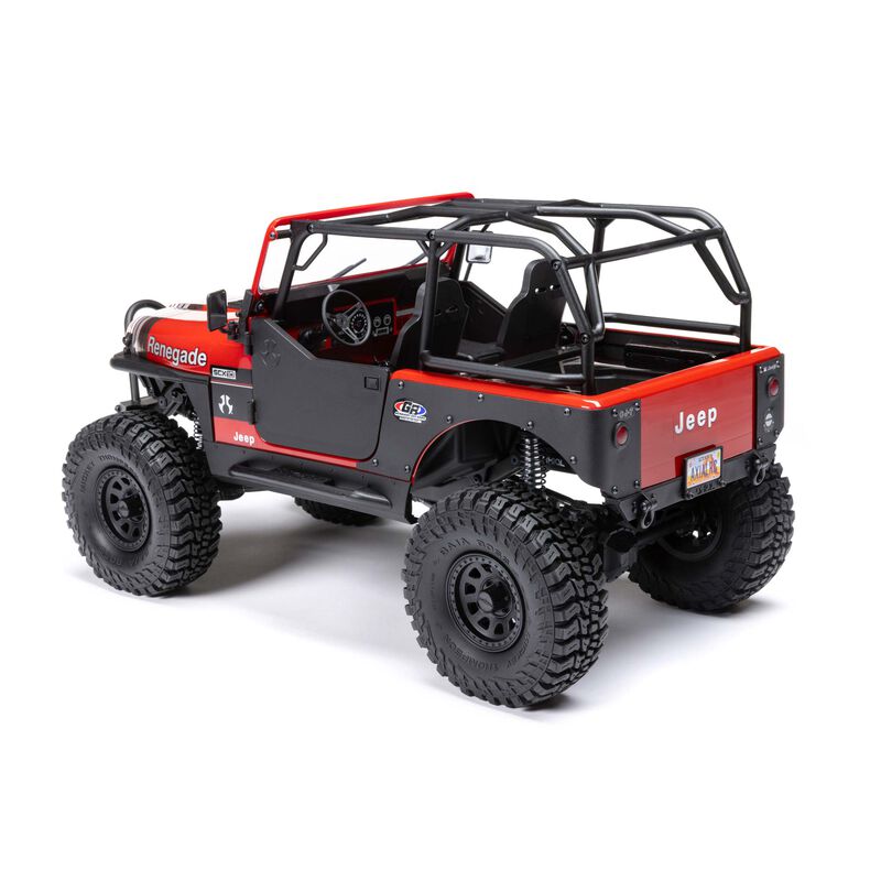 アキシャル1/10 SCX10 III ジープ CJ-7 4WD ブラシ付き RTR、レッド