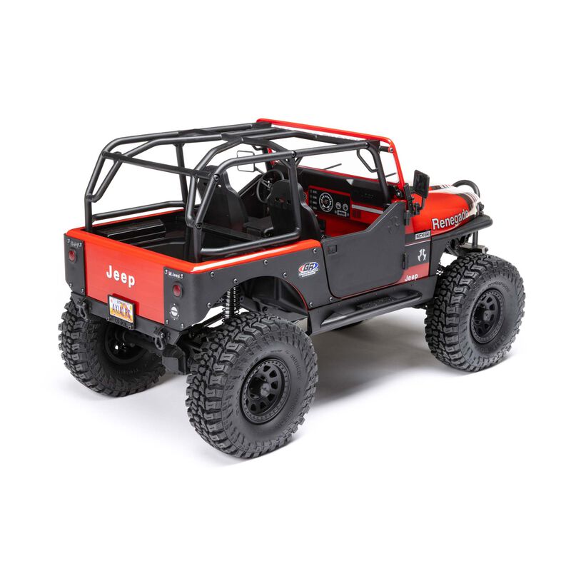 アキシャル1/10 SCX10 III ジープ CJ-7 4WD ブラシ付き RTR、レッド