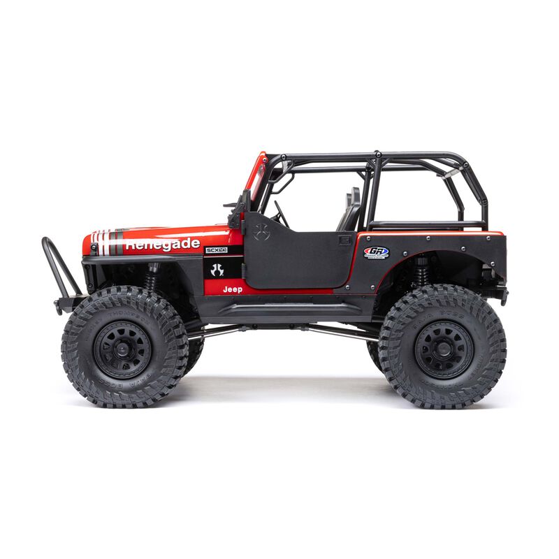 アキシャル1/10 SCX10 III ジープ CJ-7 4WD ブラシ付き RTR、レッド