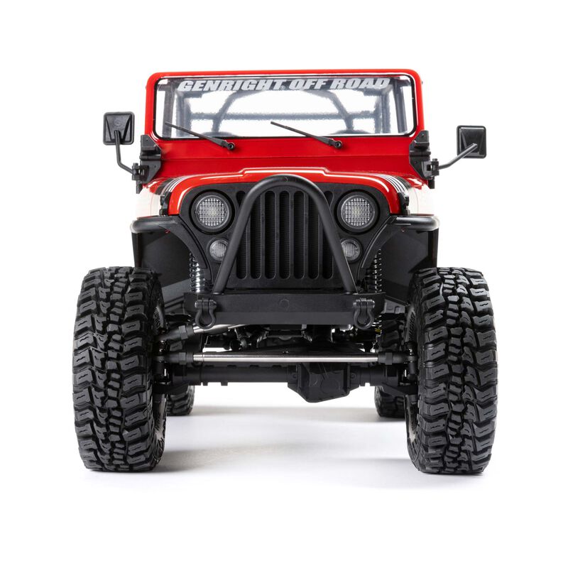 アキシャル1/10 SCX10 III ジープ CJ-7 4WD ブラシ付き RTR、レッド