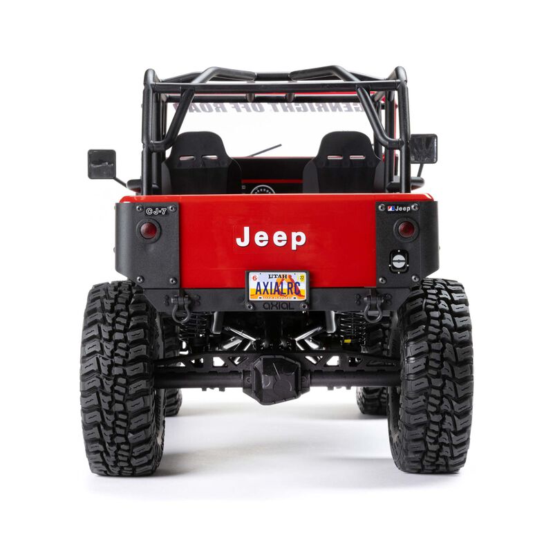 アキシャル1/10 SCX10 III ジープ CJ-7 4WD ブラシ付き RTR、レッド
