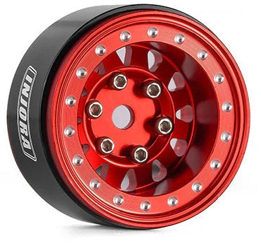 1/24 RCクローラー用 1.0インチ ネガティブオフセット 2.85mm ビードロックアルミホイールリム (4個) YQW-1009(各色)