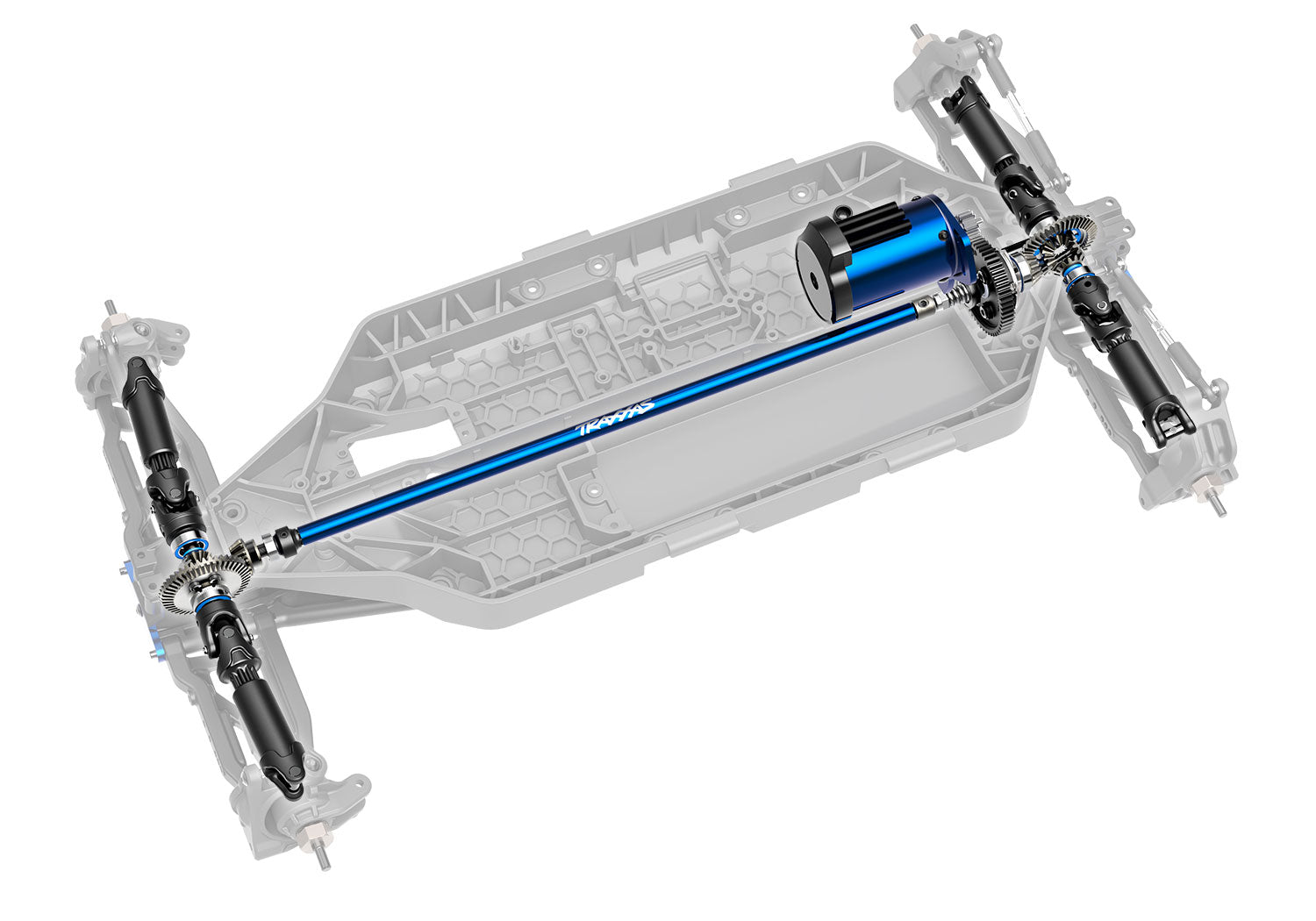 トラクサス ラプターR 塗装済み完成品 4WD ブラシレスモーター 101076-4 ブルー