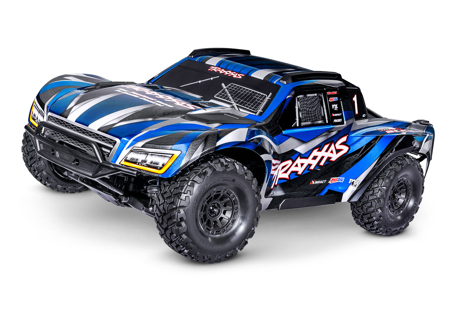 トラクサス 1/8 MAXX スラッシュ 4WD 6s ブラシレス ショート コース トラック Maxx Slash ブルー 102076-4