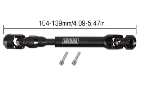 INJORA 1/10スケールRCカークローラー用 スチール製高耐久 ドライブシャフト