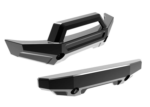トラクサス MINI MAXX バンパー、フロント(1個)/リア(1個)(ブラッククローム) 10735-BLKCR