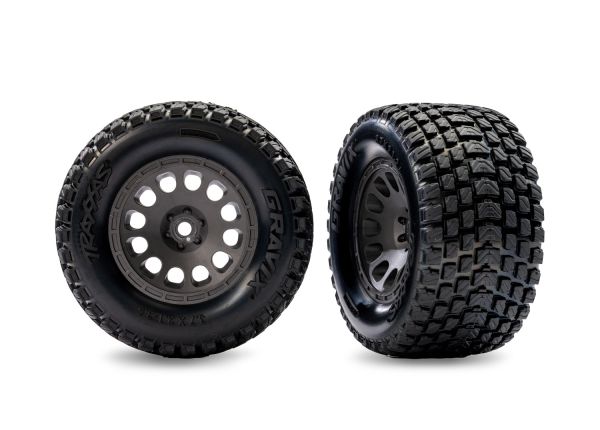 トラクサス MiniXRT タイヤ ホイール フロント(2個)10772-GRAY