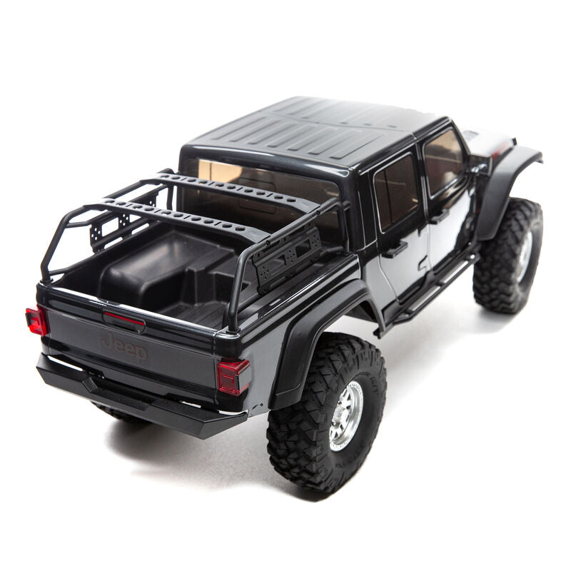 アキシャル 1/10 SCX10 III ジープ JT グラディエーター 4X4 ロッククローラー ポータル付き RTR、グレー