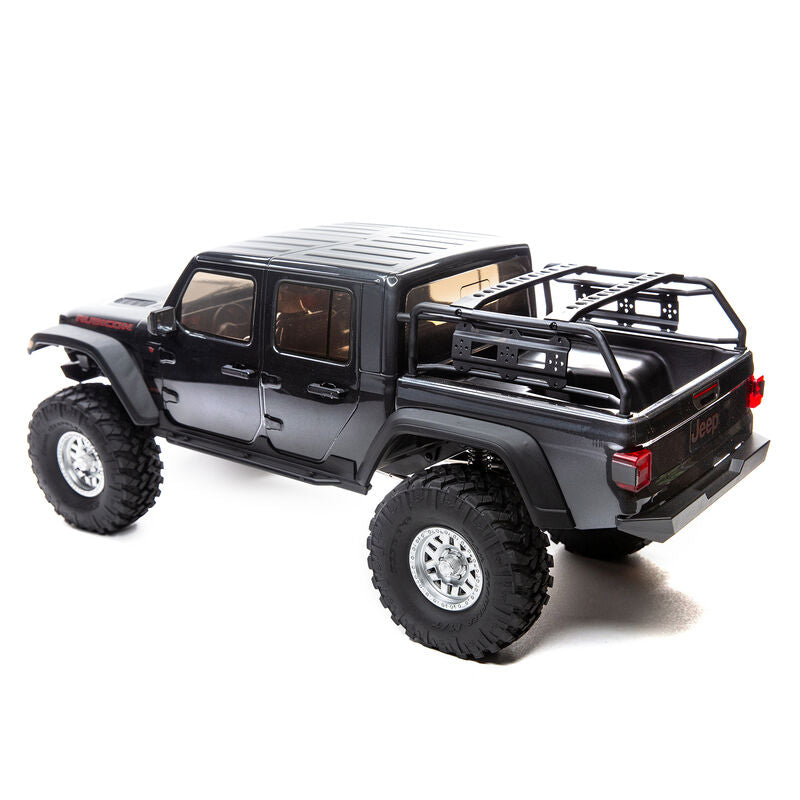 アキシャル 1/10 SCX10 III ジープ JT グラディエーター 4X4 ロッククローラー ポータル付き RTR、グレー