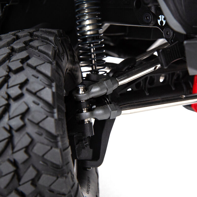 アキシャル 1/10 SCX10 III ジープ JT グラディエーター 4X4 ロッククローラー ポータル付き RTR、グレー