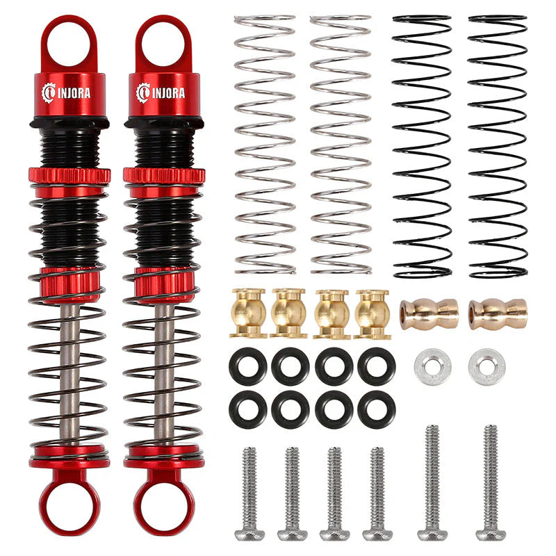 FMS 1/24 FCX24 1/18 FCX18用 45mmアルミネジ式オイルショックアブソーバー (2本) 各色