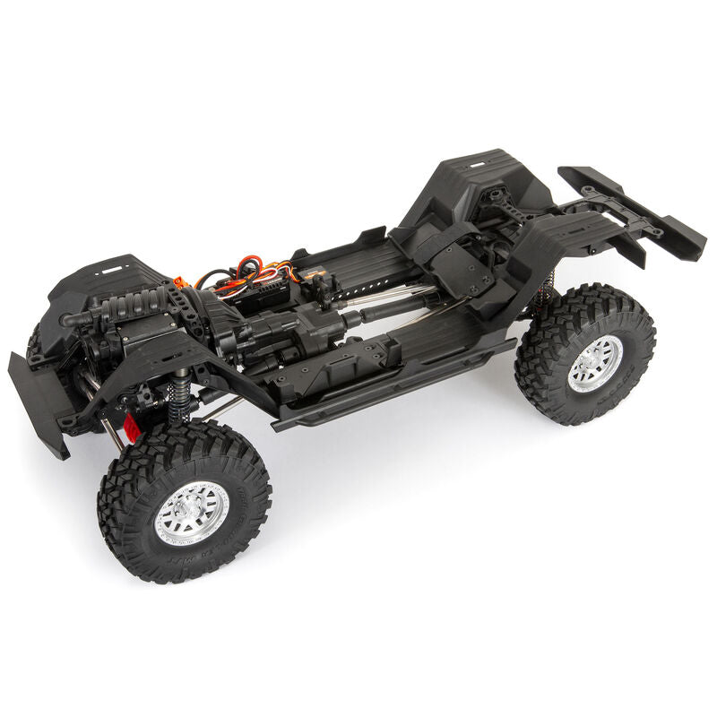 アキシャル 1/10 SCX10 III ジープ JT グラディエーター 4X4 ロッククローラー ポータル付き RTR、グレー