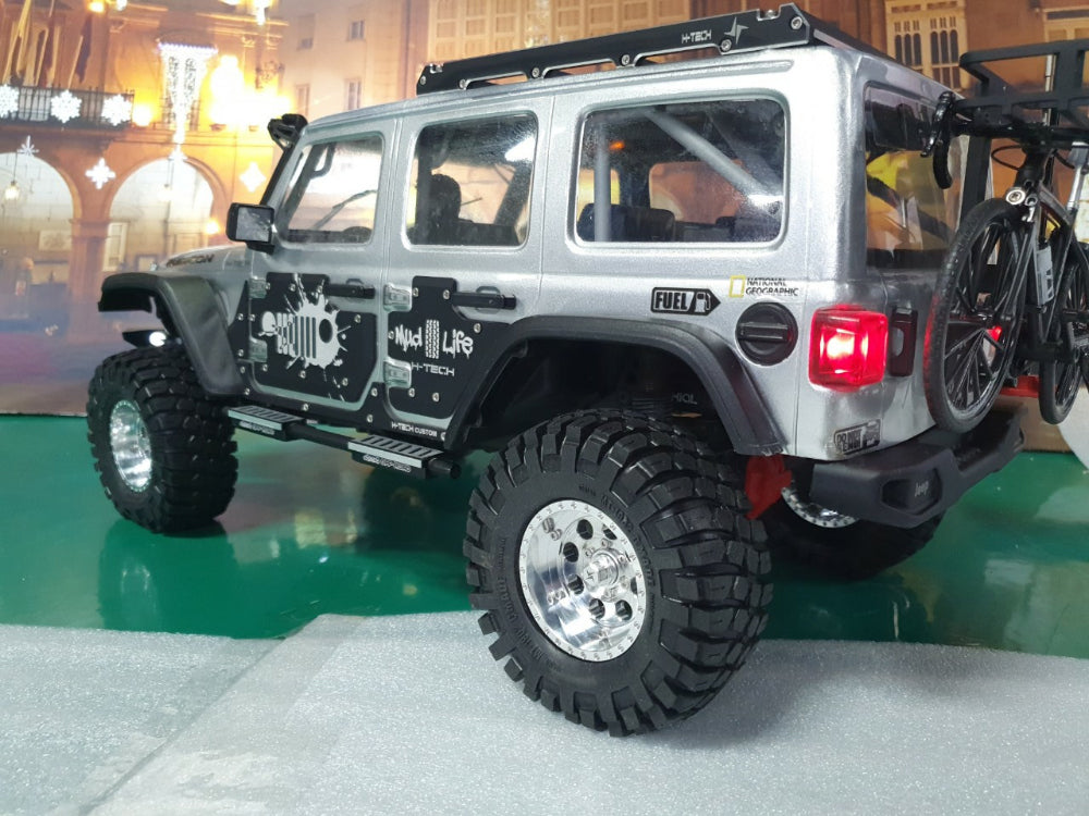 H-TECH RC 1/10 1.9インチ アルミ メタル ビードロック ホイール 4本 (HTW1.9-01)