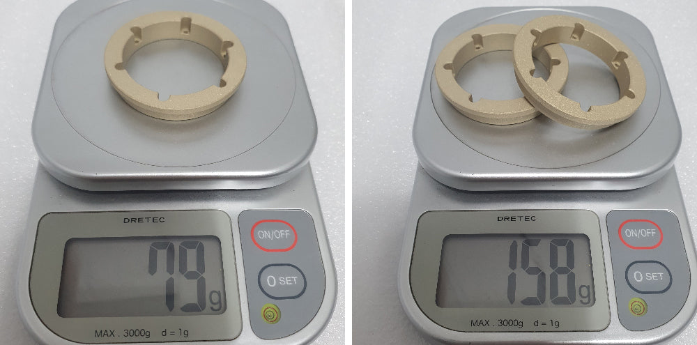 H-TECH 真鍮ホイールウェイト 2.2インチ マイナスオフセットホイール用 (2個)