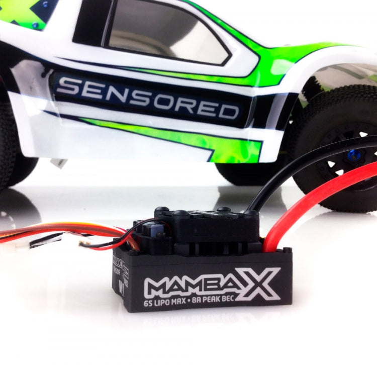 キャッスルクリエーションズ 1/8、1/10、RCカー用ESC MAMBA X 25.2V 防水 ESC、8AピークBEC、データロギング 010-0155-00